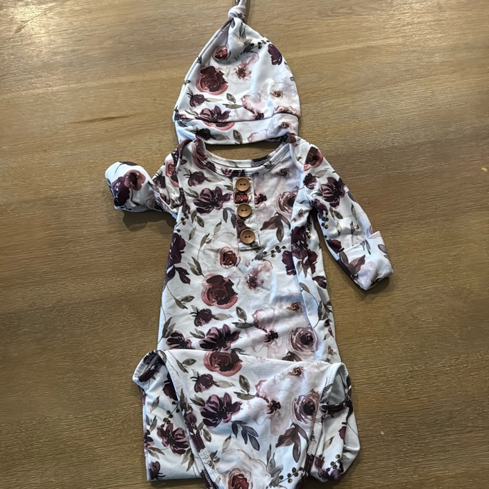 Caden Lane newborn knot gown